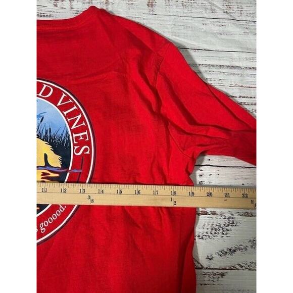 Vineyard Vines Mens Good Boy Long-Sleeve Pocket Tee Shirt Graphic Print Red M - Picture 7 of 9